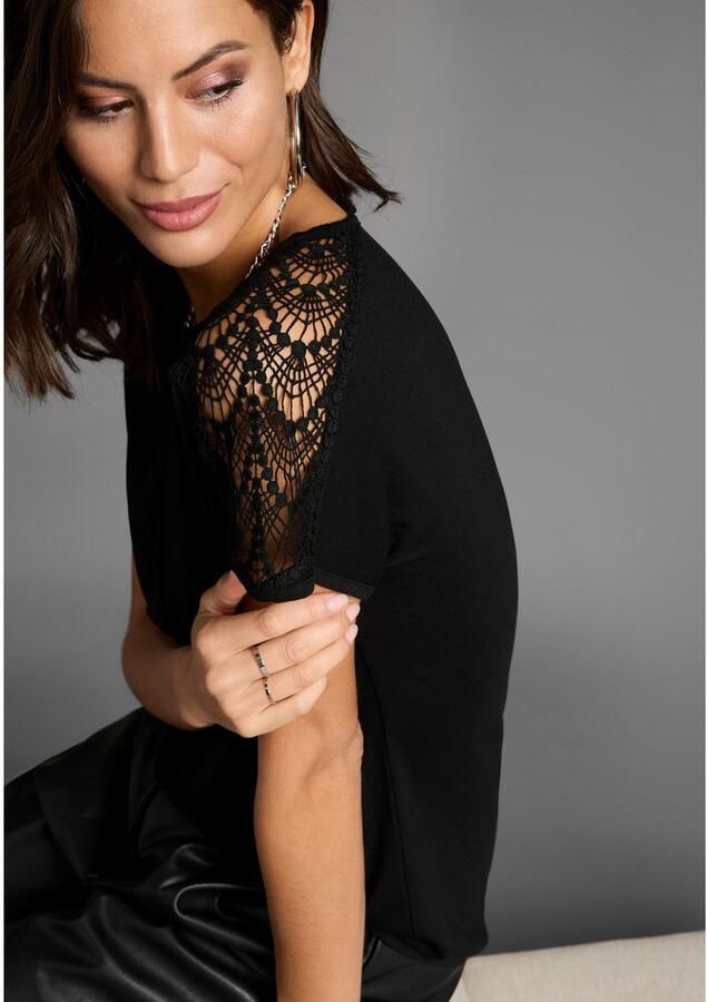 Laura Scott Shirt met korte mouwen met kant - Foto 2