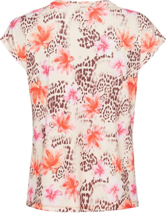 Laura Scott Shirt met korte mouwen met ritssluiting bij de v-hals - Foto 7