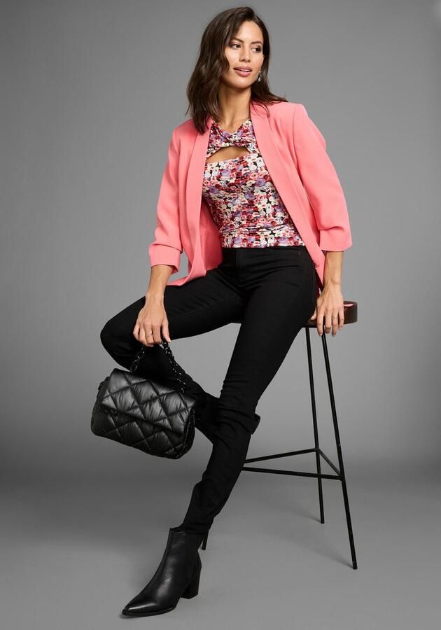 Laura Scott Shirt met lange mouwen met twisteffect bij de halslijn - Foto 5