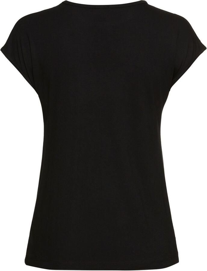 Laura Scott Shirt met ronde hals met goudkleurige sierketting