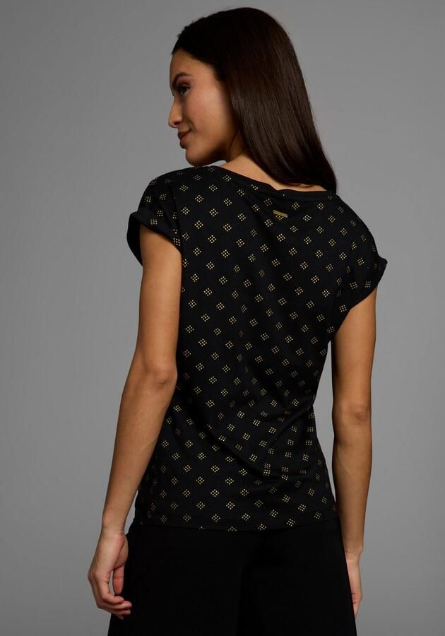 Laura Scott Shirt met ronde hals met minimalistische grafische allover-print - Foto 3