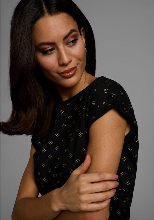 Laura Scott Shirt met ronde hals met minimalistische grafische allover-print - Foto 2