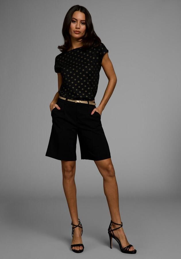 Laura Scott Shirt met ronde hals met minimalistische grafische allover-print - Foto 5