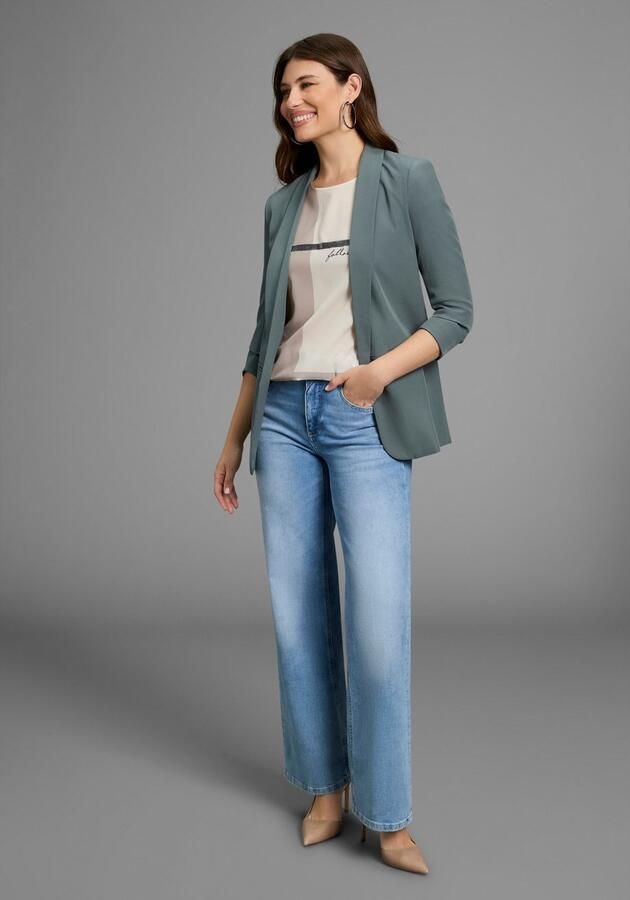 Laura Scott Shirtblouse in materiaalmix met folieprint nieuwe kleuren - Foto 5