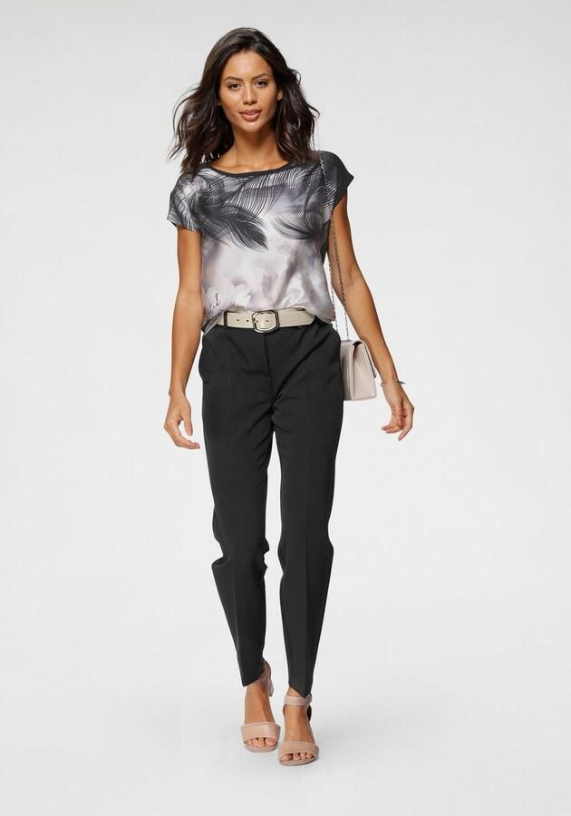 Laura Scott Shirtblouse in modieuze materialenmix nieuwe kleuren - Foto 5