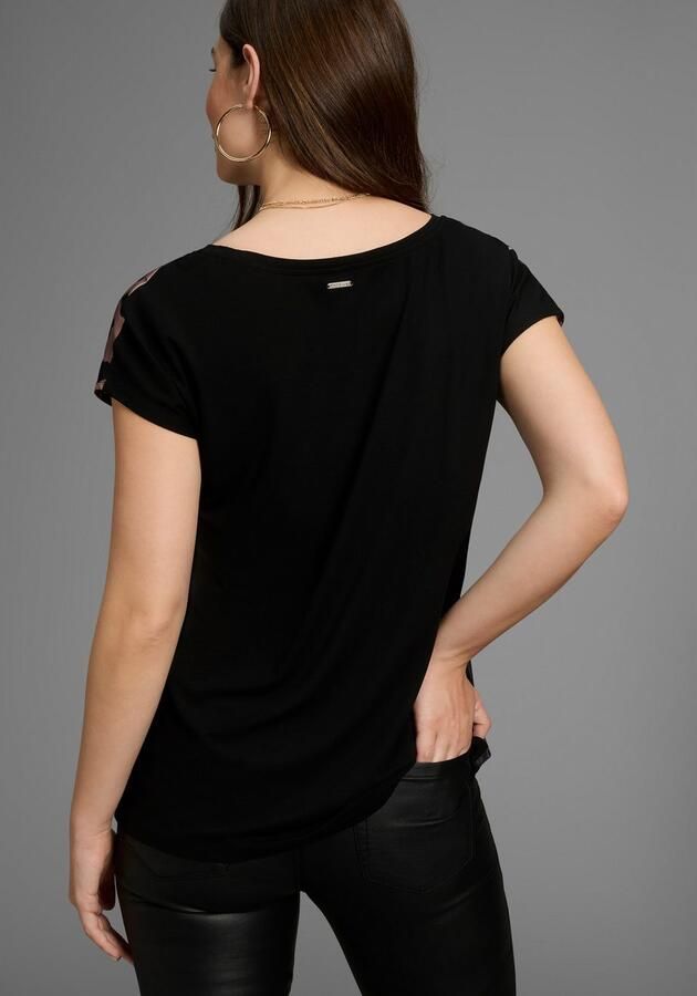 Laura Scott Shirtblouse in modieuze materialenmix nieuwe kleuren - Foto 3