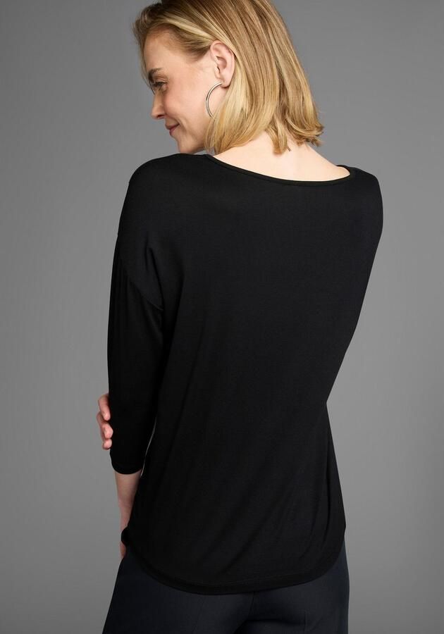 Laura Scott Shirtblouse met grafische print in materiaalmix - Foto 12