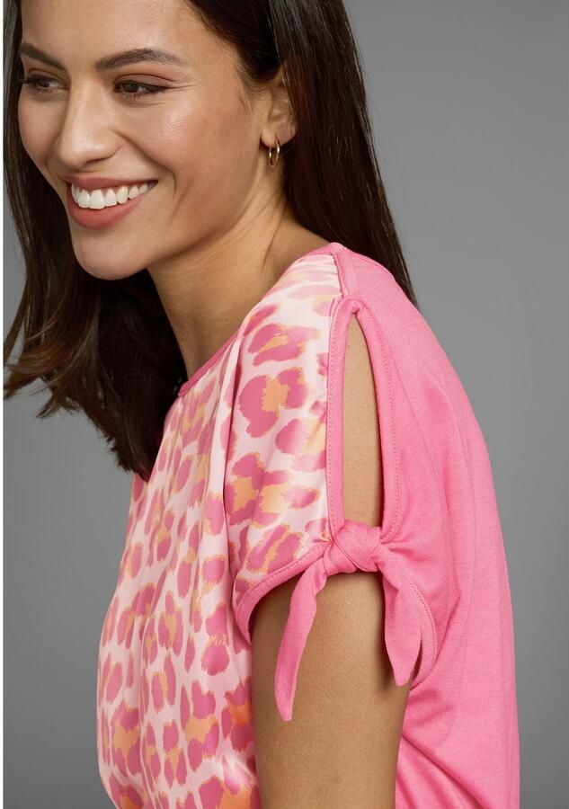 Laura Scott Shirtblouse met luipaardprint & strikband - Foto 2