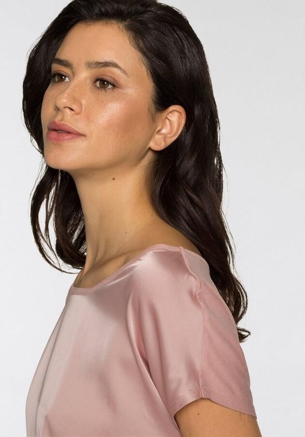 Laura Scott Shirtblouse van satijn en jersey - Foto 5