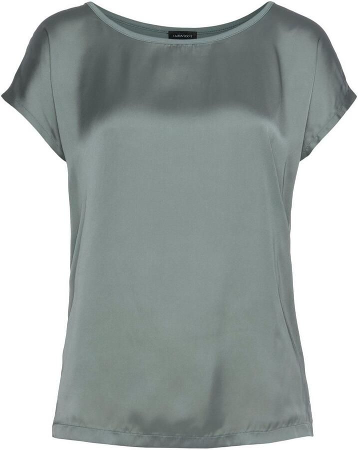 Laura Scott Shirtblouse van satijn en jersey - Foto 6