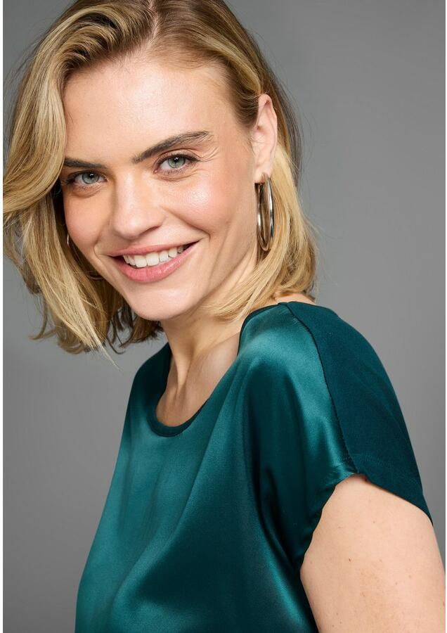 Laura Scott Shirtblouse van satijn en jersey - Foto 2