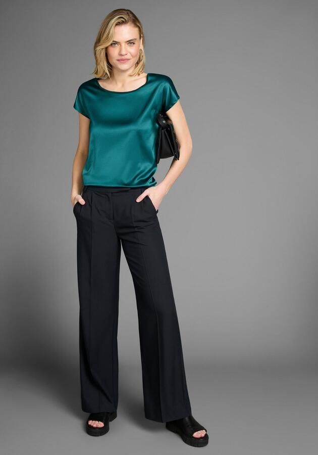 Laura Scott Shirtblouse van satijn en jersey - Foto 4