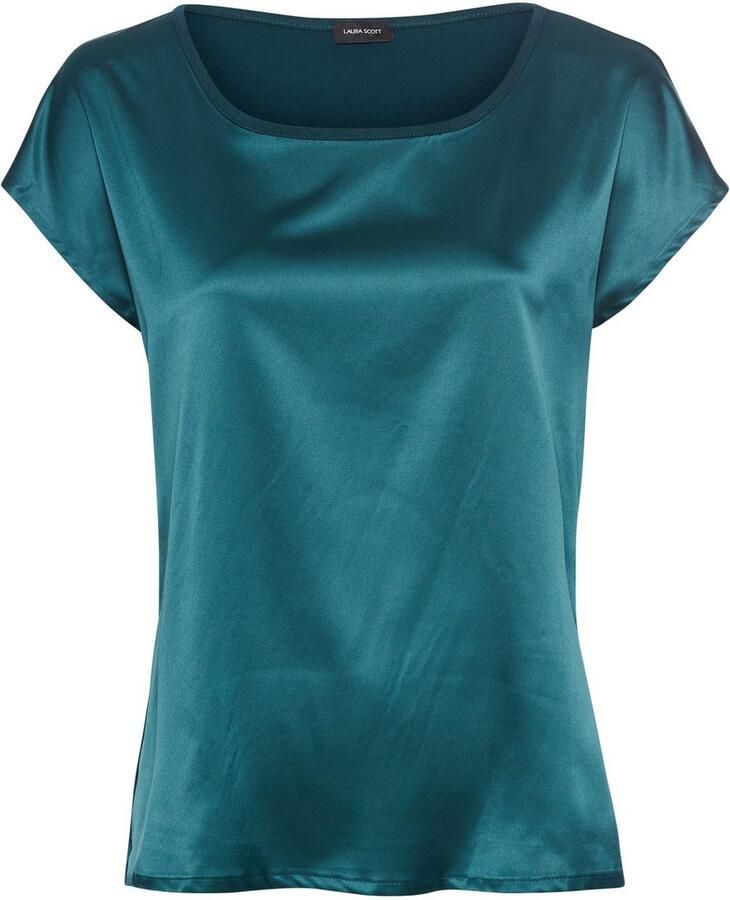 Laura Scott Shirtblouse van satijn en jersey