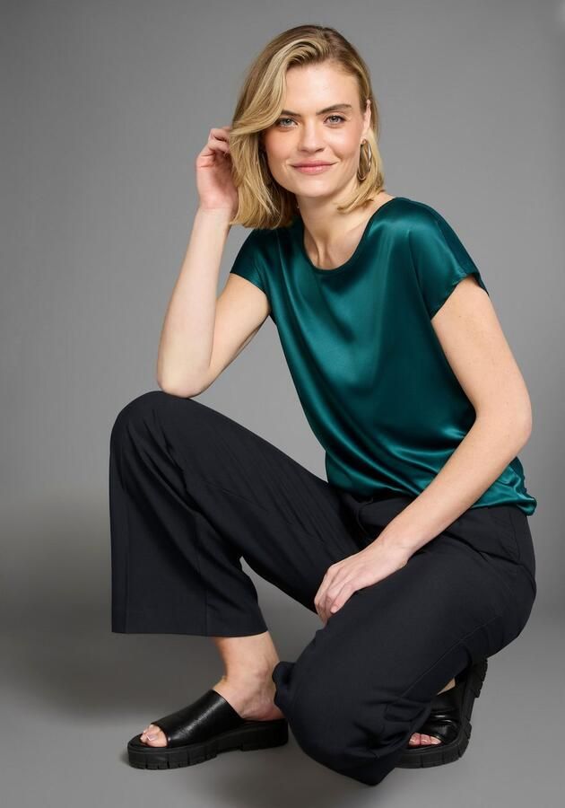 Laura Scott Shirtblouse van satijn en jersey - Foto 5