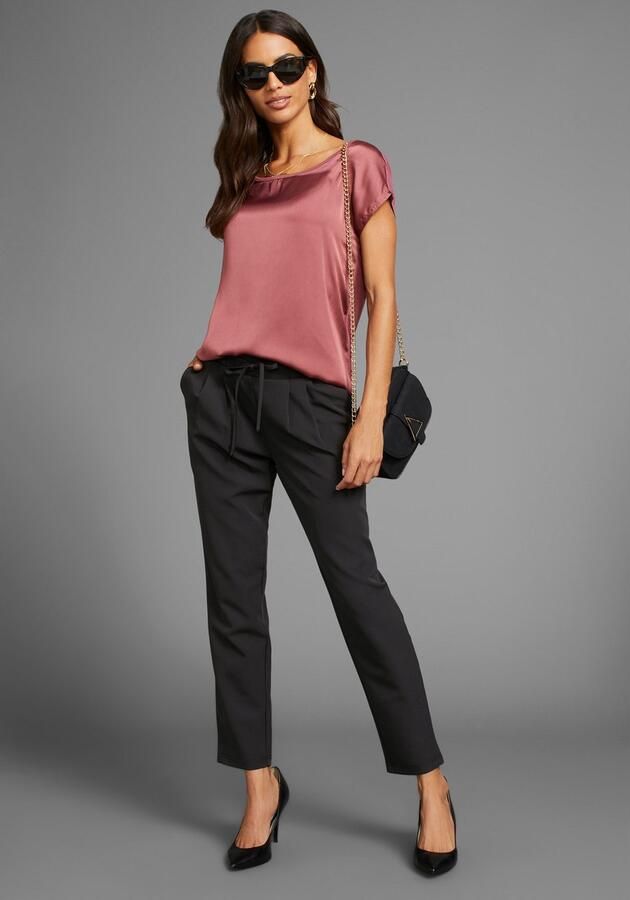 Laura Scott Shirtblouse van satijn en jersey - Foto 4