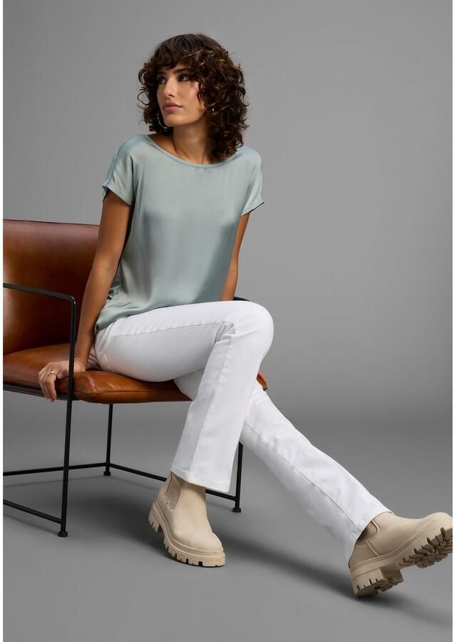 Laura Scott Shirtblouse van satijn en jersey - Foto 2