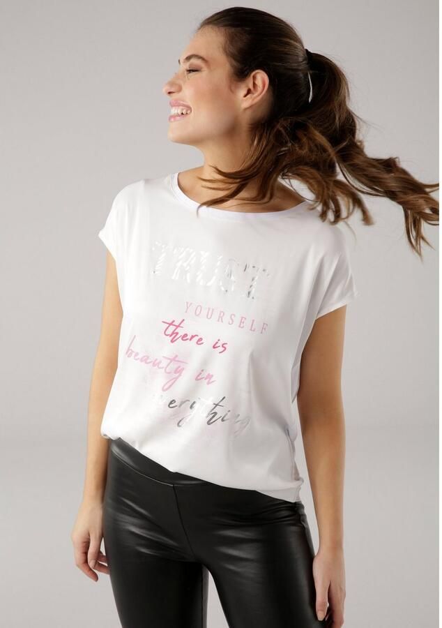 Laura Scott Shirtblouse van satijn met stijlvolle print - Foto 4