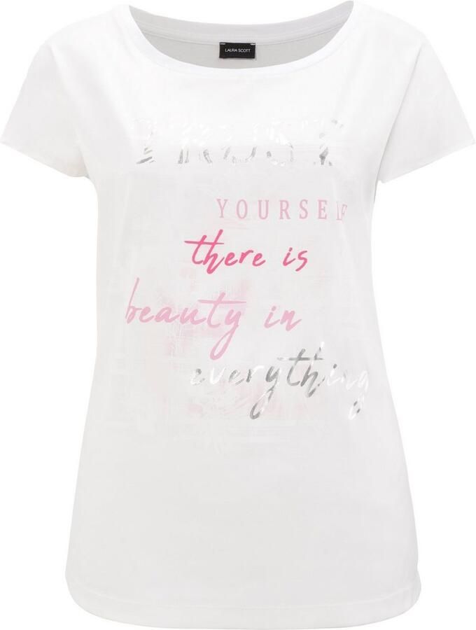 Laura Scott Shirtblouse van satijn met stijlvolle print