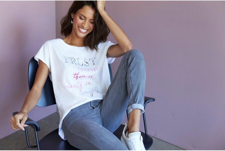 Laura Scott Shirtblouse van satijn met stijlvolle print - Foto 6