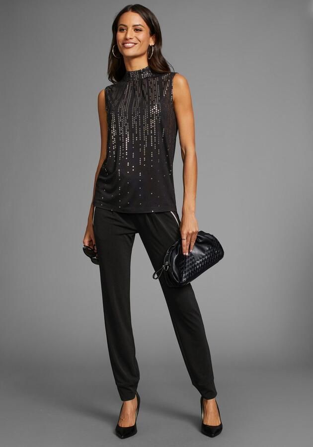 Laura Scott Shirttop met paillettenprint - Foto 3