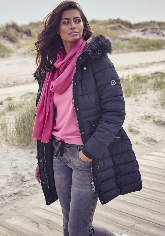 Laura Scott Sjaal-doek met fijne franjes nieuwe kleur champagne - Foto 6