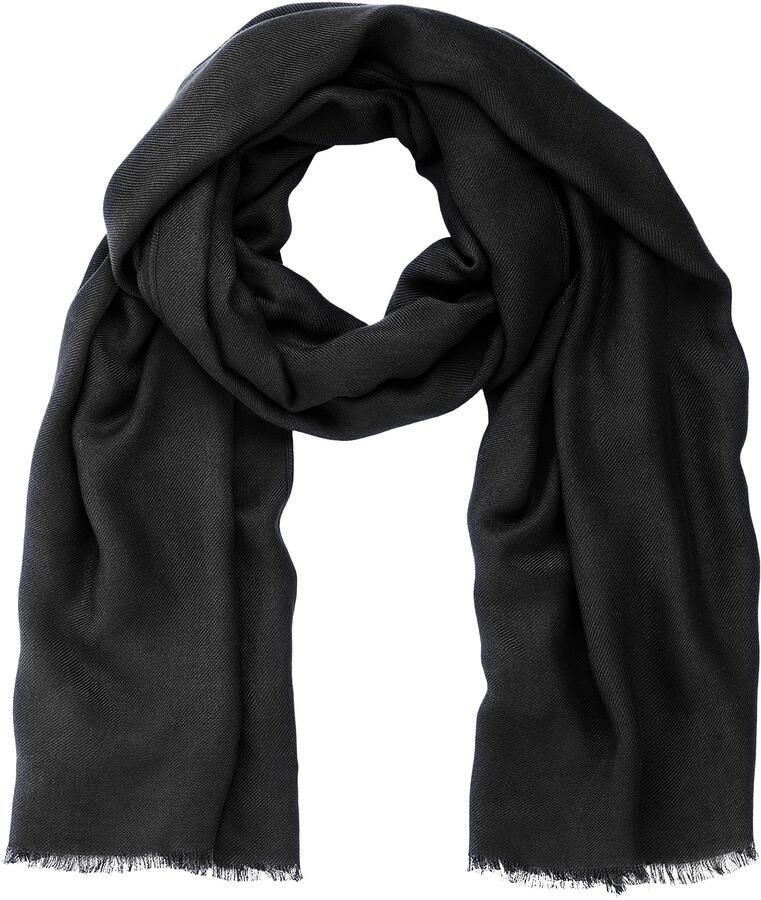 Laura Scott Sjaal-doek met fijne franjes nieuwe kleur champagne - Foto 2