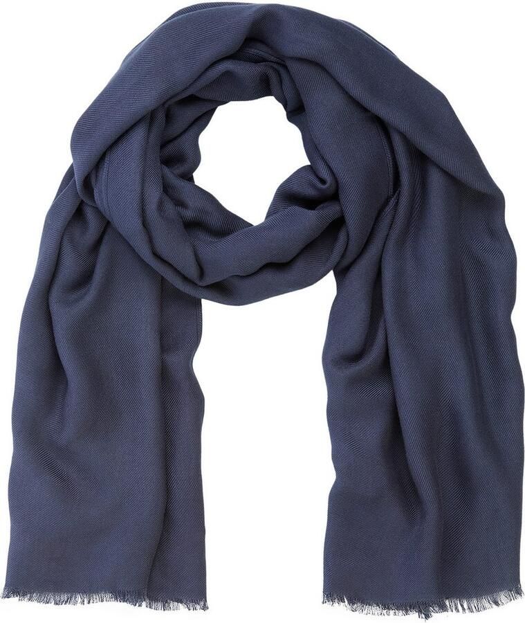 Laura Scott Sjaal-doek met fijne franjes nieuwe kleur champagne