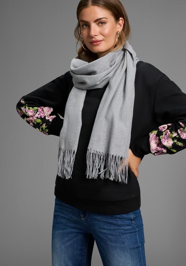 Laura Scott Sjaal met modieuze franjes in klassieke effen kleuren nieuw - Foto 4