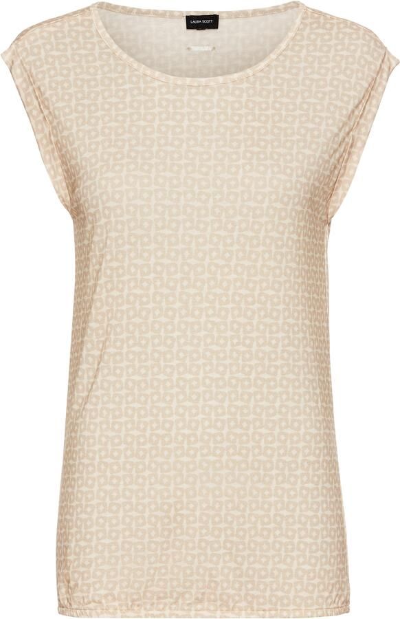 Laura Scott T-shirt figuurvolgende pasvorm gedessineerd ronde hals - Foto 6