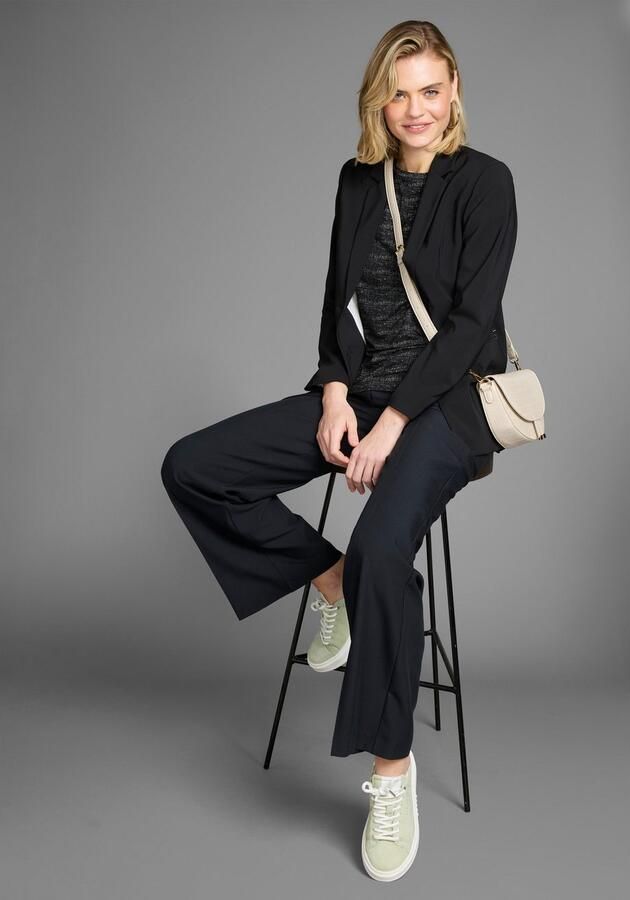 Laura Scott T-shirt in bijzondere melange-look met opschrift - Foto 4