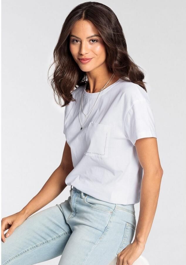 Laura Scott T-shirt Korte mouwen figuurvolgende snit van elastische single jersey - Foto 2