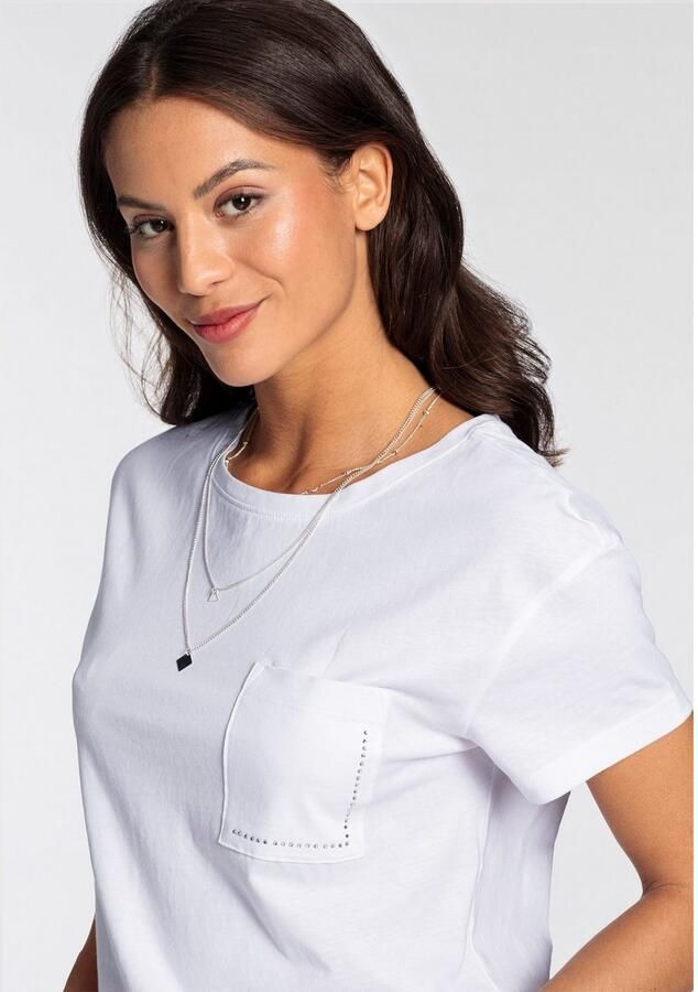 Laura Scott T-shirt Korte mouwen figuurvolgende snit van elastische single jersey - Foto 3