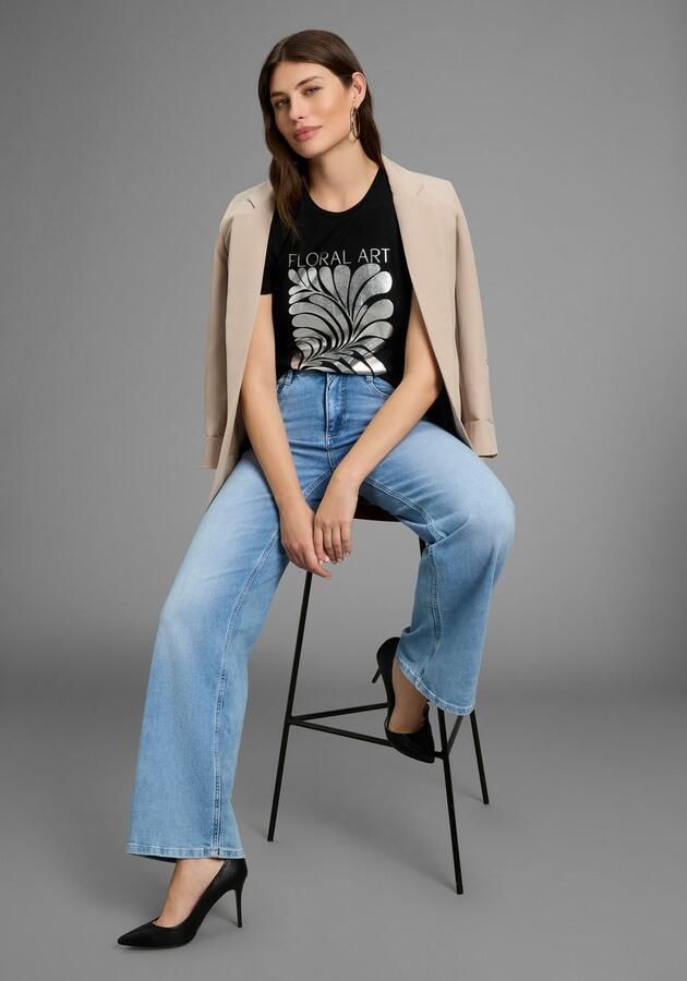 Laura Scott T-shirt met folieprint nieuwe collectie - Foto 5