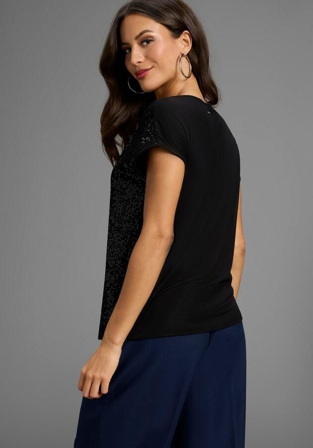 Laura Scott T-shirt met glanzende pailletten nieuwe collectie - Foto 4