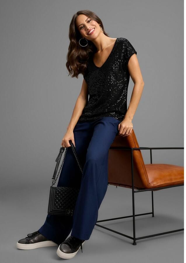 Laura Scott T-shirt met glanzende pailletten nieuwe collectie - Foto 2