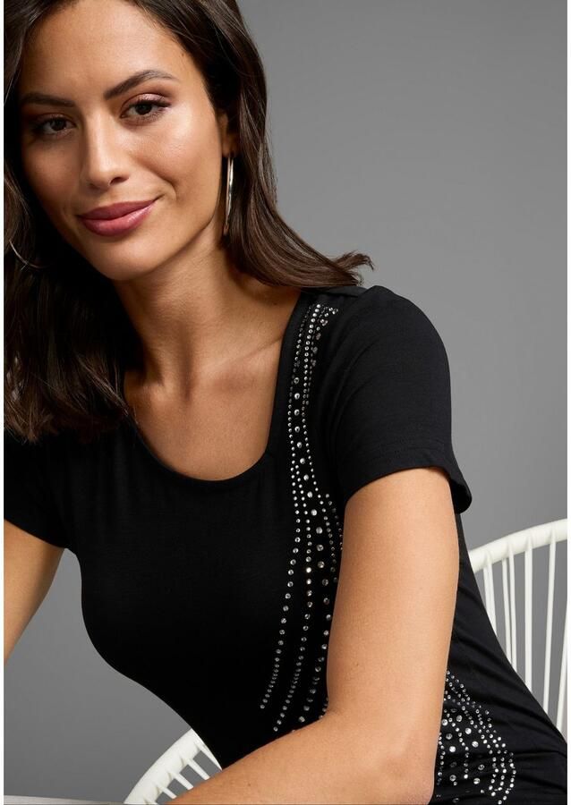 Laura Scott T-shirt met glinstersteentjes - Foto 3