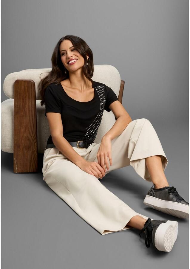 Laura Scott T-shirt met glinstersteentjes - Foto 4