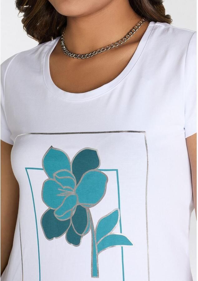 Laura Scott T-shirt met modieuze frontprint - Foto 3