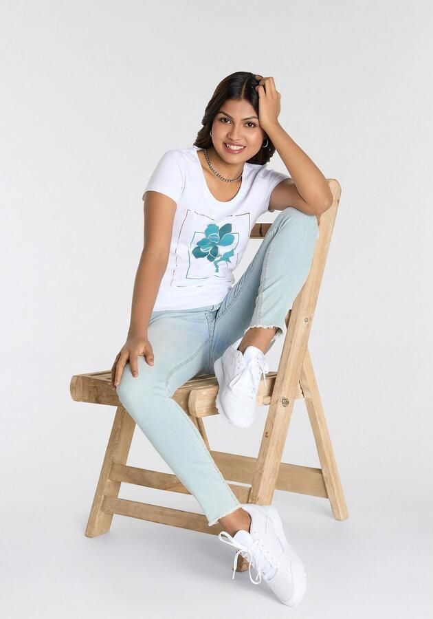 Laura Scott T-shirt met modieuze frontprint - Foto 6