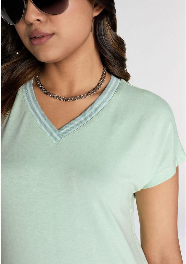 Laura Scott T-shirt met sportieve v-hals - Foto 2