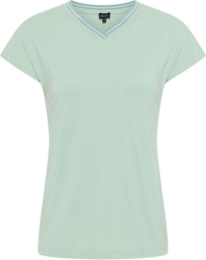 Laura Scott T-shirt met sportieve v-hals