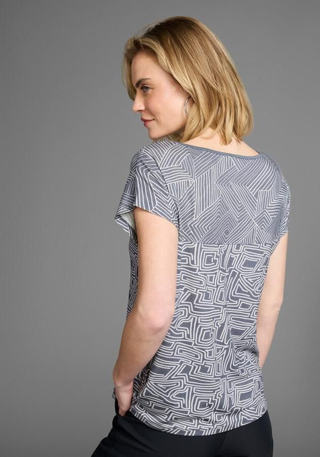 Laura Scott T-shirt met stijlvolle patroonmix in grafisch design - Foto 3