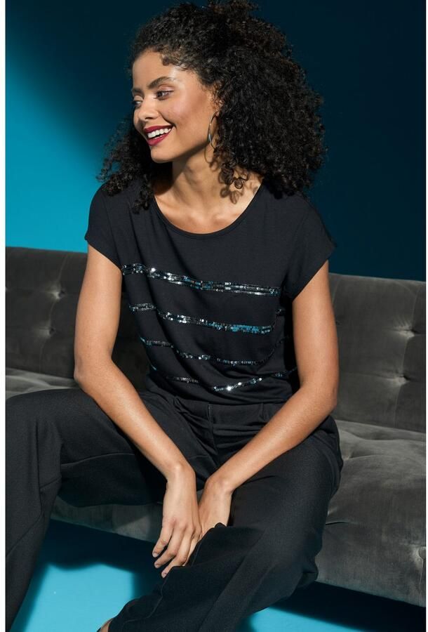 Laura Scott T-shirt mouwloos heuplengte met glinsterende pailletten nieuwe kleuren - Foto 7