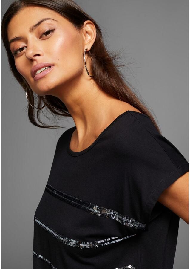 Laura Scott T-shirt mouwloos heuplengte met glinsterende pailletten nieuwe kleuren - Foto 3