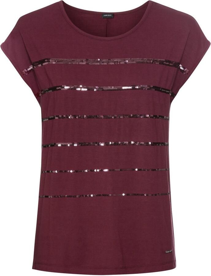 Laura Scott T-shirt mouwloos heuplengte met glinsterende pailletten nieuwe kleuren