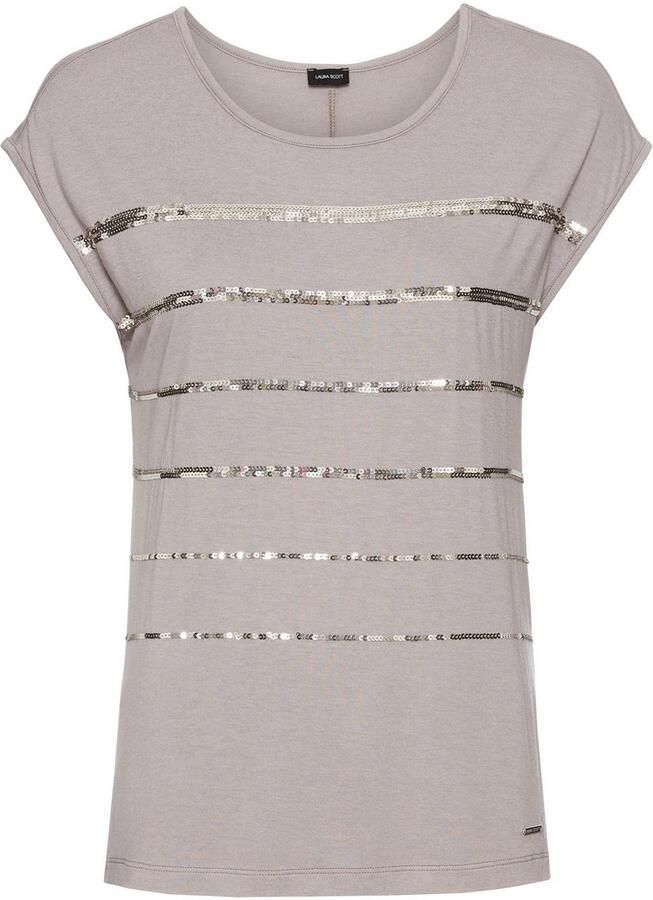 Laura Scott T-shirt mouwloos heuplengte met glinsterende pailletten nieuwe kleuren