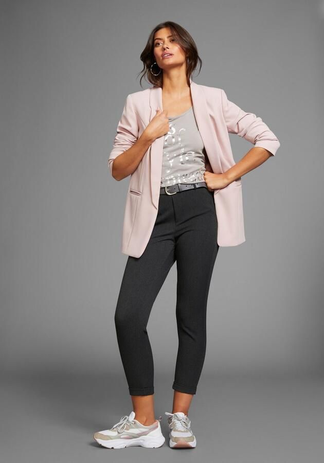 Laura Scott T-shirt zeer figuurvolgend met frisse print ronde hals voor vrije tijd - Foto 4