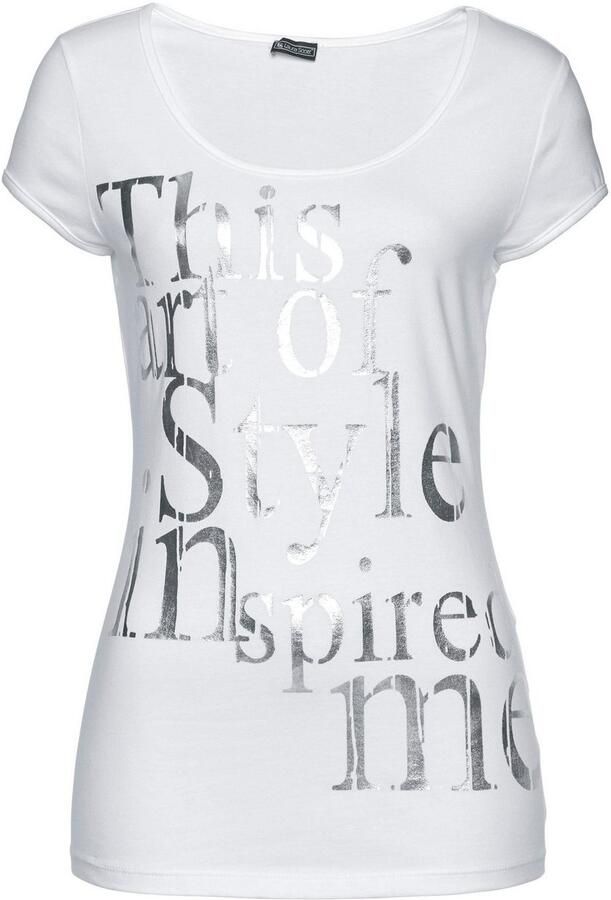 Laura Scott T-shirt zeer figuurvolgend met frisse print ronde hals voor vrije tijd - Foto 6