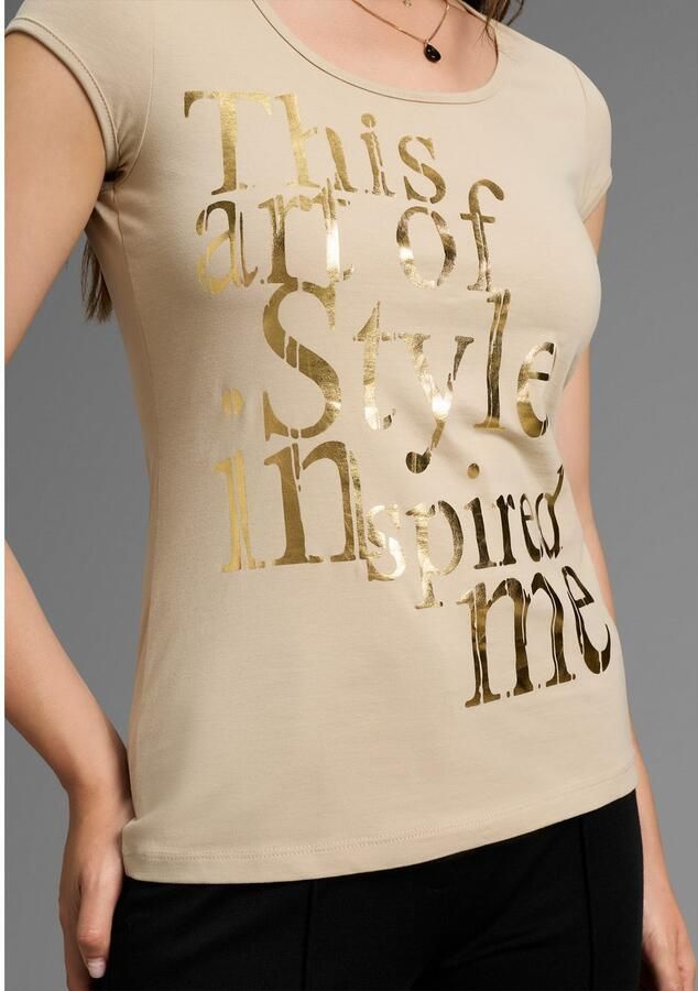 Laura Scott T-shirt zeer figuurvolgend met frisse print ronde hals voor vrije tijd - Foto 2