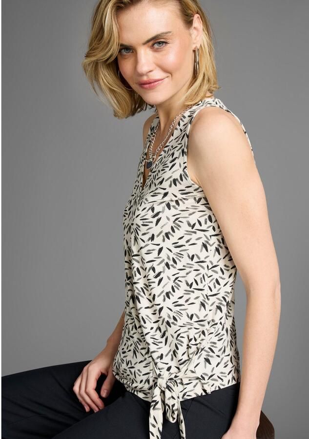 Laura Scott Tanktop in vrouwelijke stijl met v-hals & strik